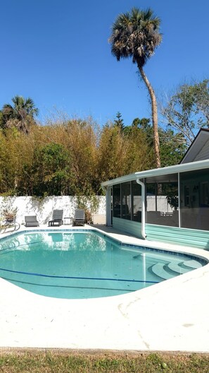 Pool - Charming poolside apartment in Port Orange (Port Orange)