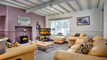 Smart TV, fireplace