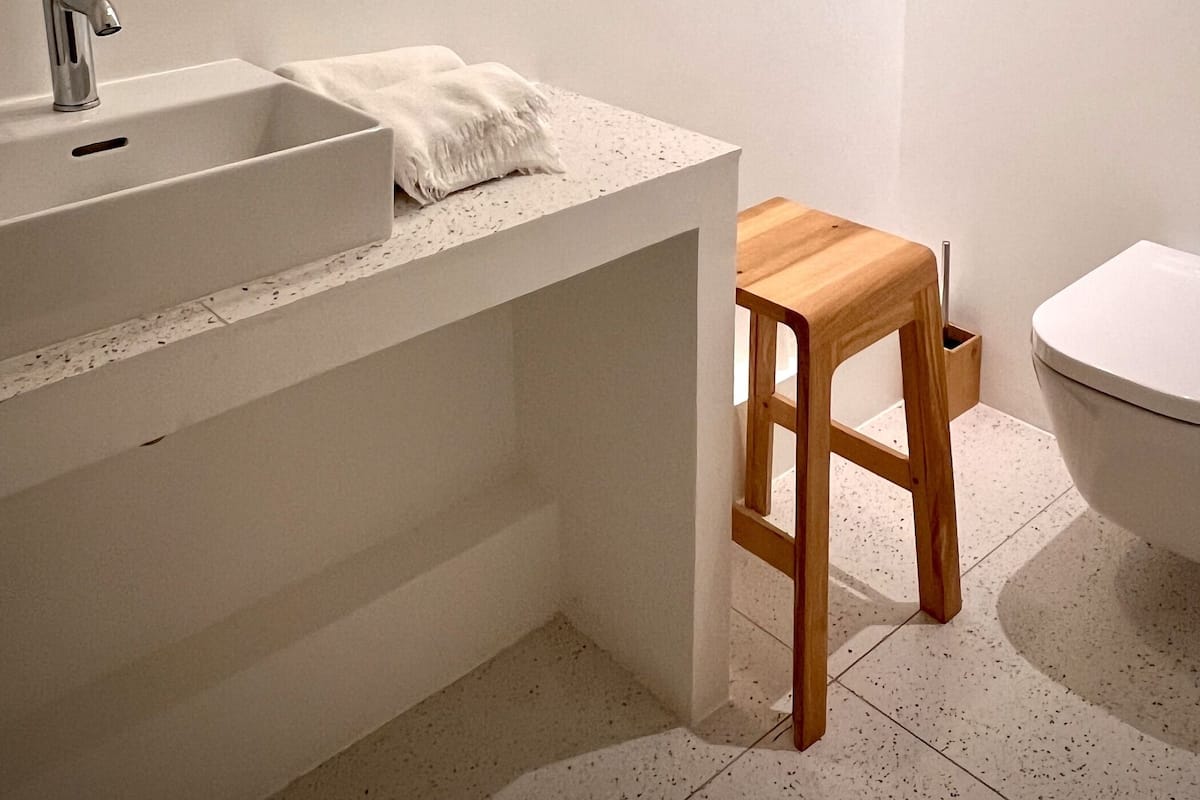 Comfort-Suite, mit Bad, Gartenblick (Suite Cèdre) | Badezimmer