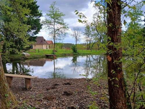 Maison de campagne exceptionnel avec étang.