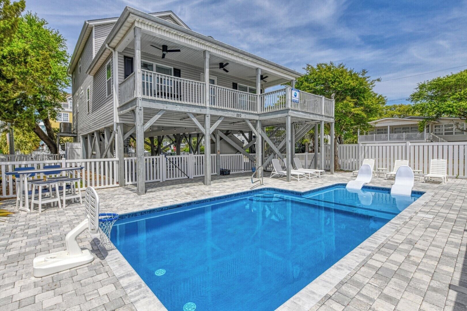 A heated pool