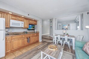Microwave, oven, coffee/tea maker, toaster