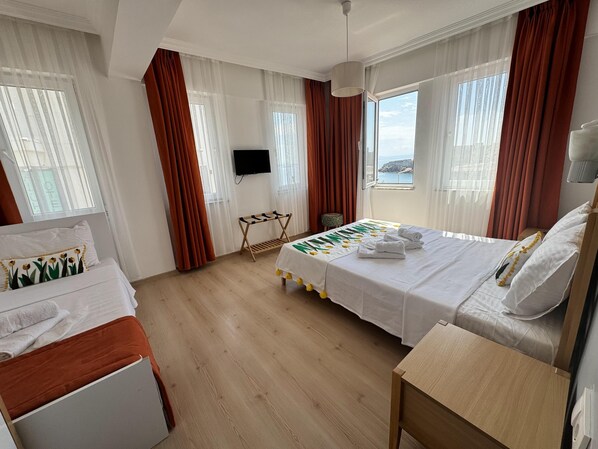 Standard Triple Room, Sea View | Minibar, free WiFi - ADA LUNA BOZCAADA (Bozcaada)