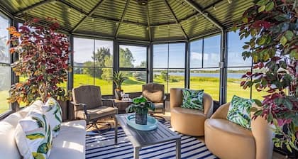 Water front property,stunning sunset views, with your own indoor swimming pool.
