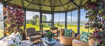 Water front property,stunning sunset views, with your own indoor swimming pool.