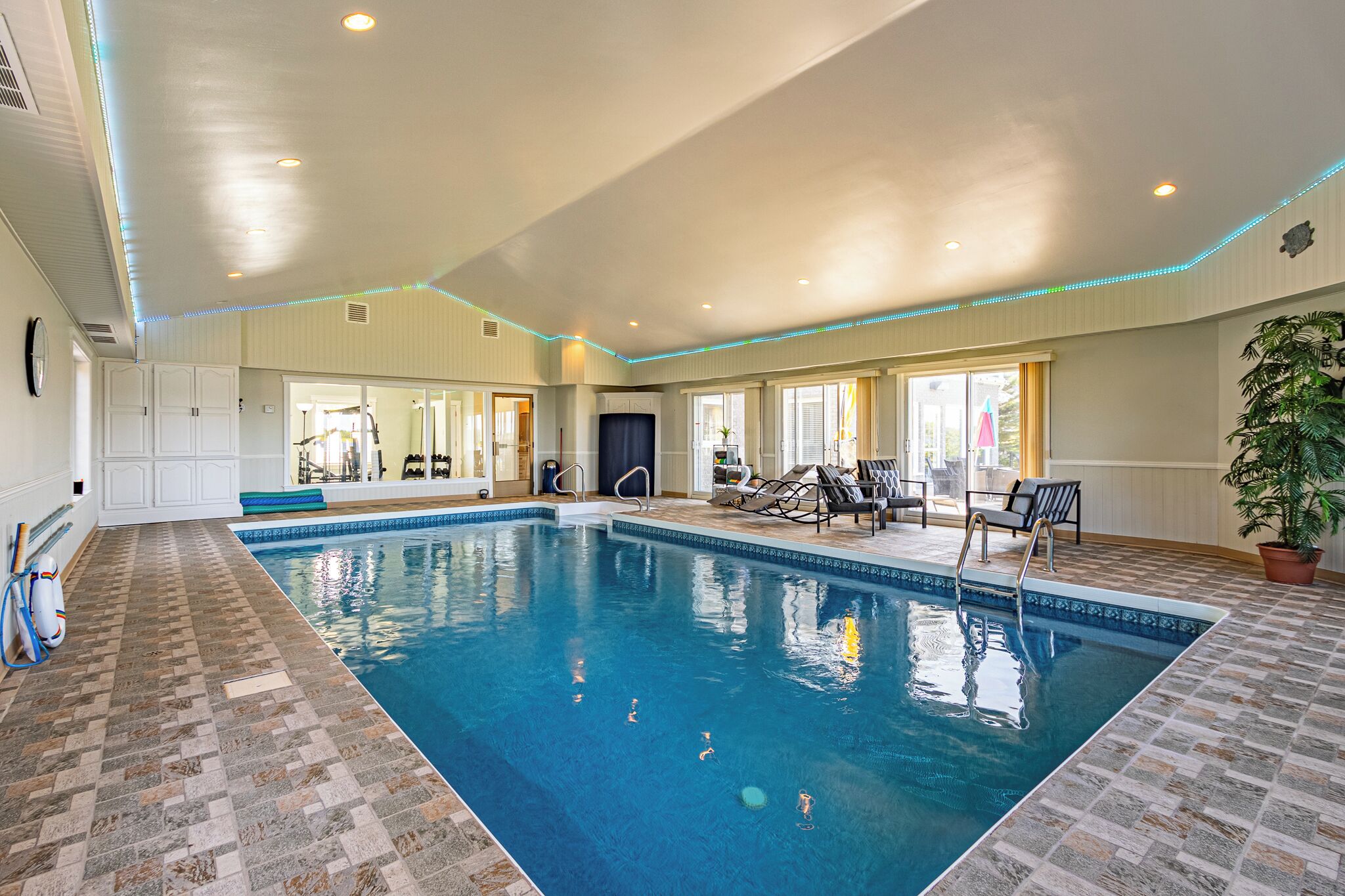 Indoor pool, a heated pool
