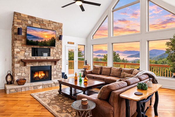 TV connectée, cheminée, jeux vidéo, baby-foot