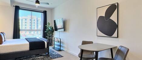 Desk, iron/ironing board, free WiFi, bed sheets