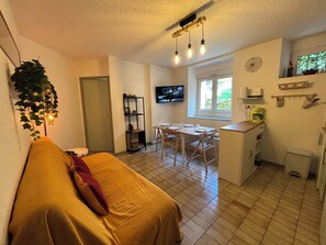 Living area - T3 comfort à Ax: randos, skiing and relaxation (Ax-les-Thermes)