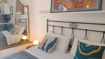 1 bedroom, iron/ironing board, travel crib, WiFi