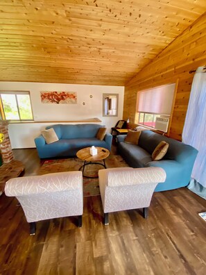 Smart TV, fireplace, printers