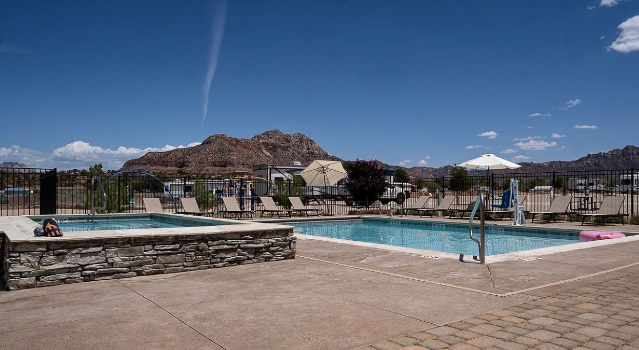 Outdoor pool, a heated pool