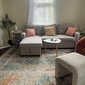 TV connectée, cheminée, livres