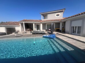 Pool - Seasonal rental from August 9 to 23 villa with swimming pool not overlooked (Sallèles-d'Aude)