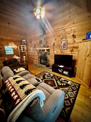 TV connectée, cheminée