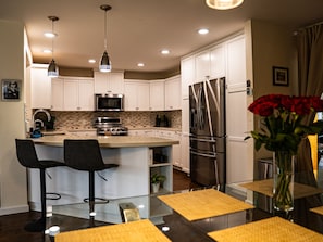 Microwave, oven, stovetop, dishwasher