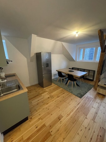 Private kitchen. Downtown apartment