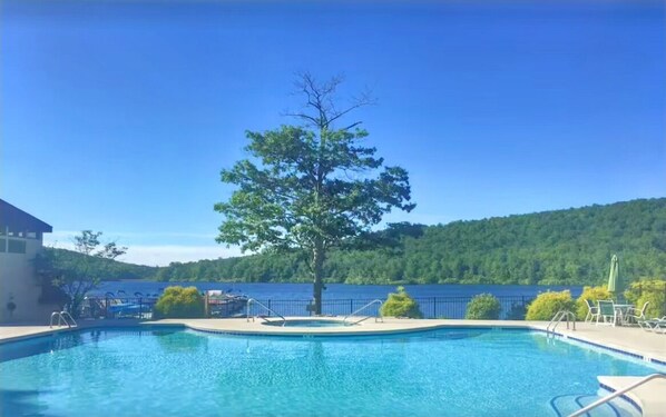 A heated pool