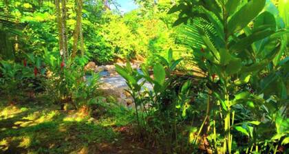 Cabin in La Fortuna with rustic finishes, river and forest