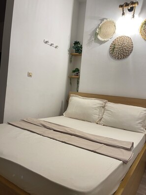 1 غرفة نوم وواي فاي وملاءات أسرّة