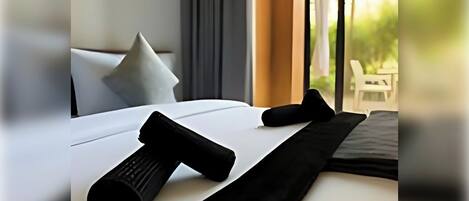 2 soverom, skrivebord, reiseseng for barn og wi-fi