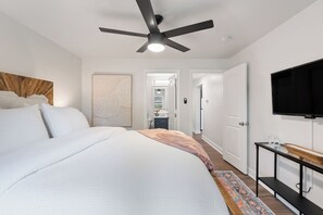 3 bedrooms, iron/ironing board, travel cot, WiFi