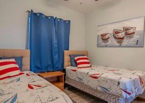 2 bedrooms, iron/ironing board, travel cot, WiFi