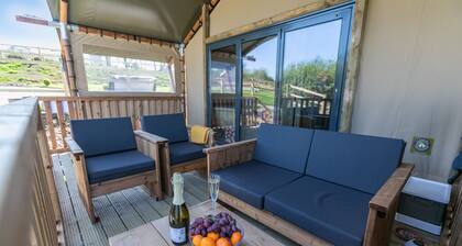 Sea View 2 Bed Hot Tub Safari Tent - Kestrel