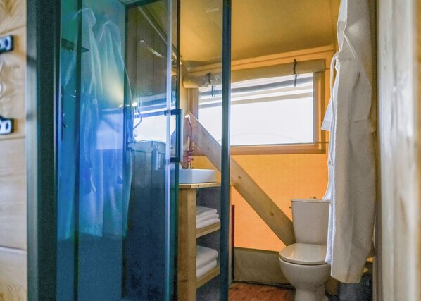 Unclassified image, 1 of 21, button - Sea View 2 Bed Hot Tub Safari Tent - Kestrel (Lynton)