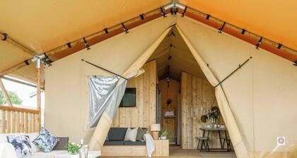 Sea View 2 Bed Hot Tub Safari Tent - Kestrel