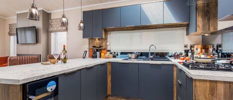 Fridge, oven, stovetop, toaster