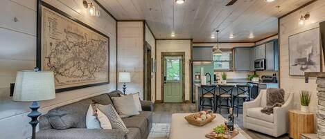 TV connectée, cheminée, espaces bureaux