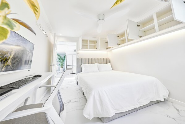 2 soverom, strykejern/-brett, reiseseng for barn og wi-fi (inkludert)