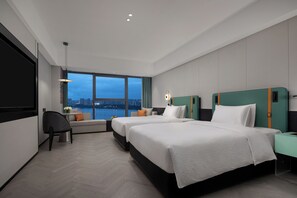 Luxury Twin Room, Lake View | Down comforters, desk, laptop workspace, free WiFi - Wanda Yi Yangxin (Huangshi)
