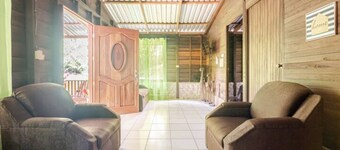 House in La Fortuna, with forest, river and mountains