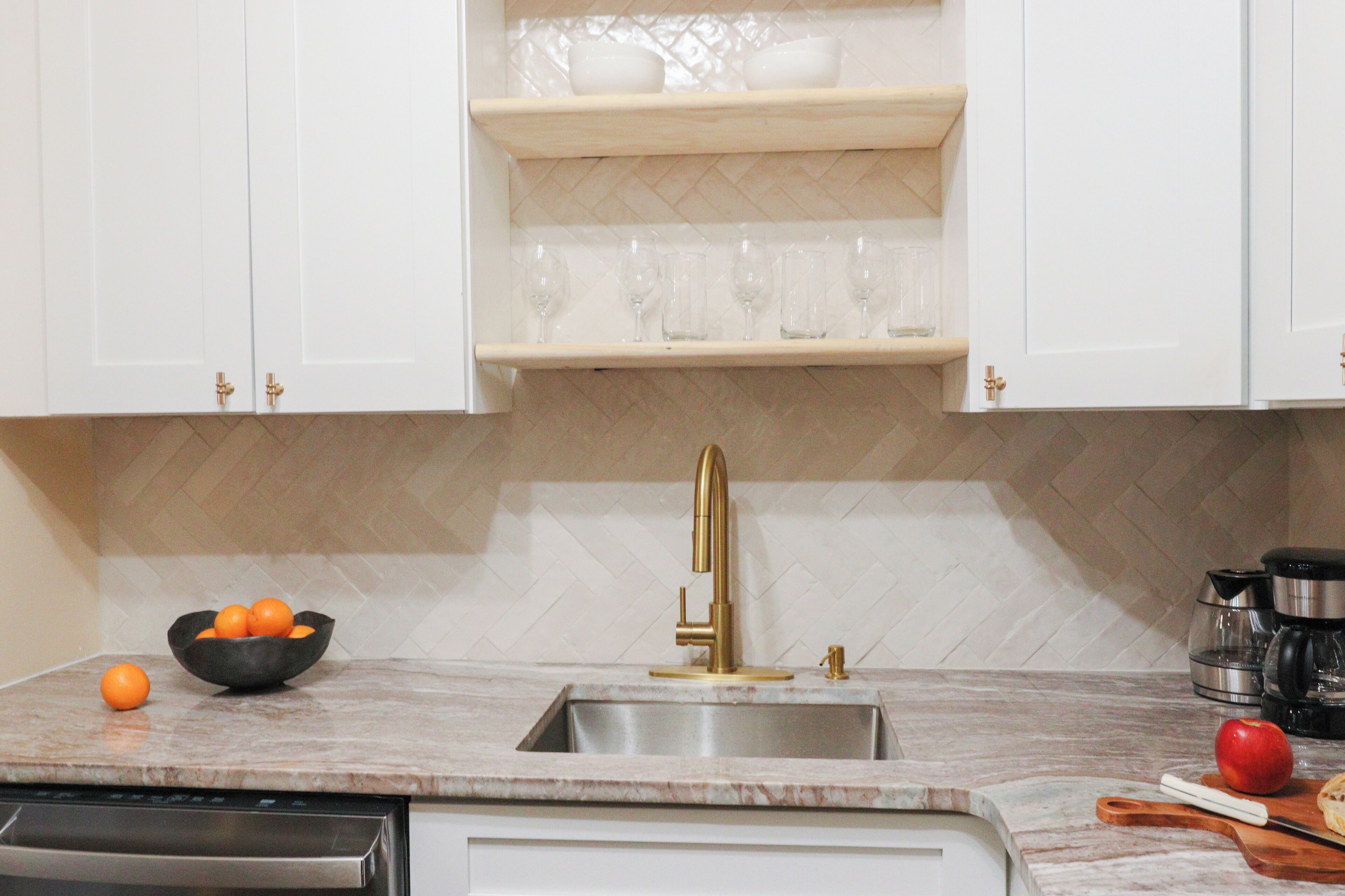 Fridge, microwave, dishwasher