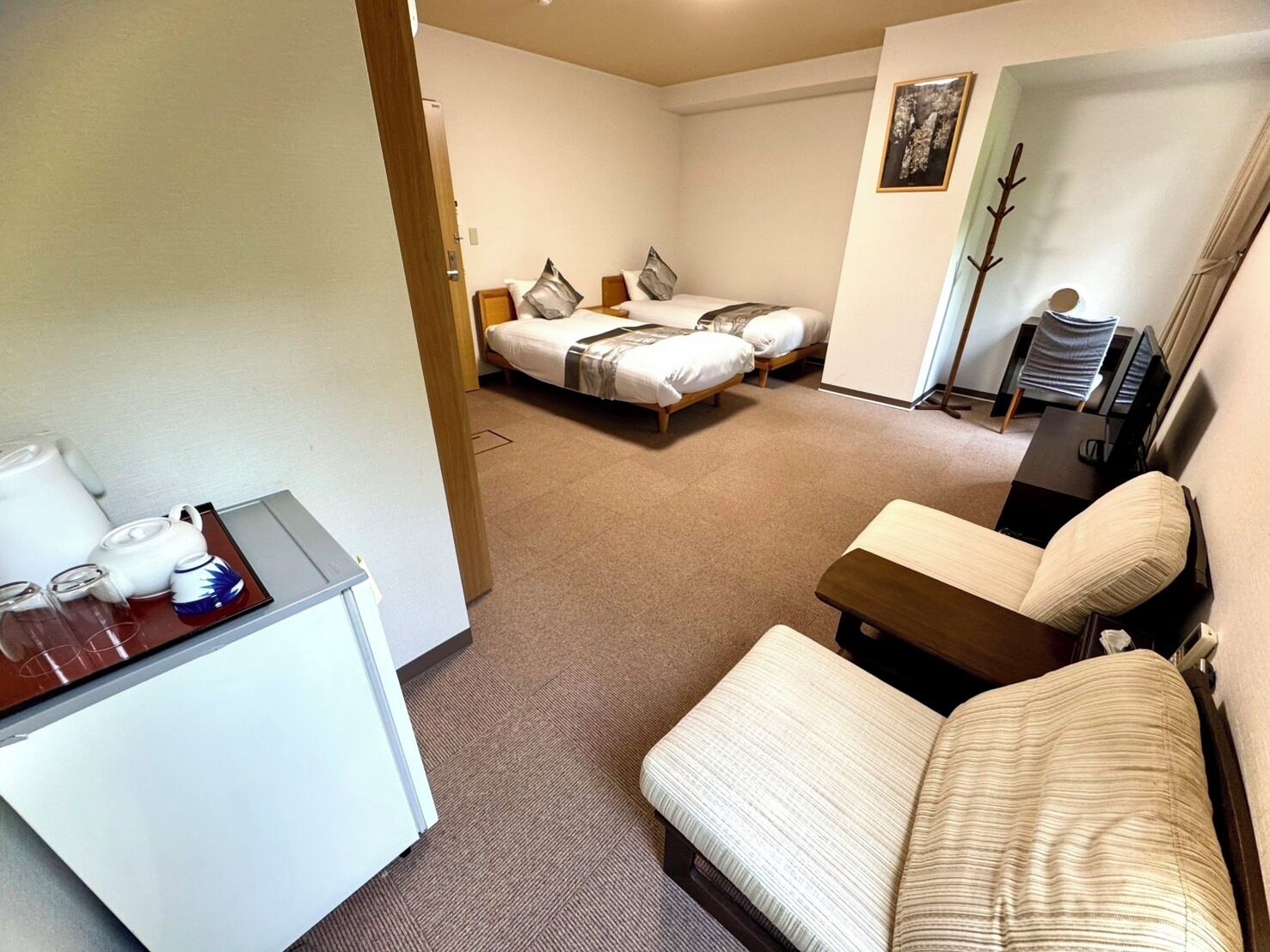 Blackout curtains, free WiFi, bed sheets