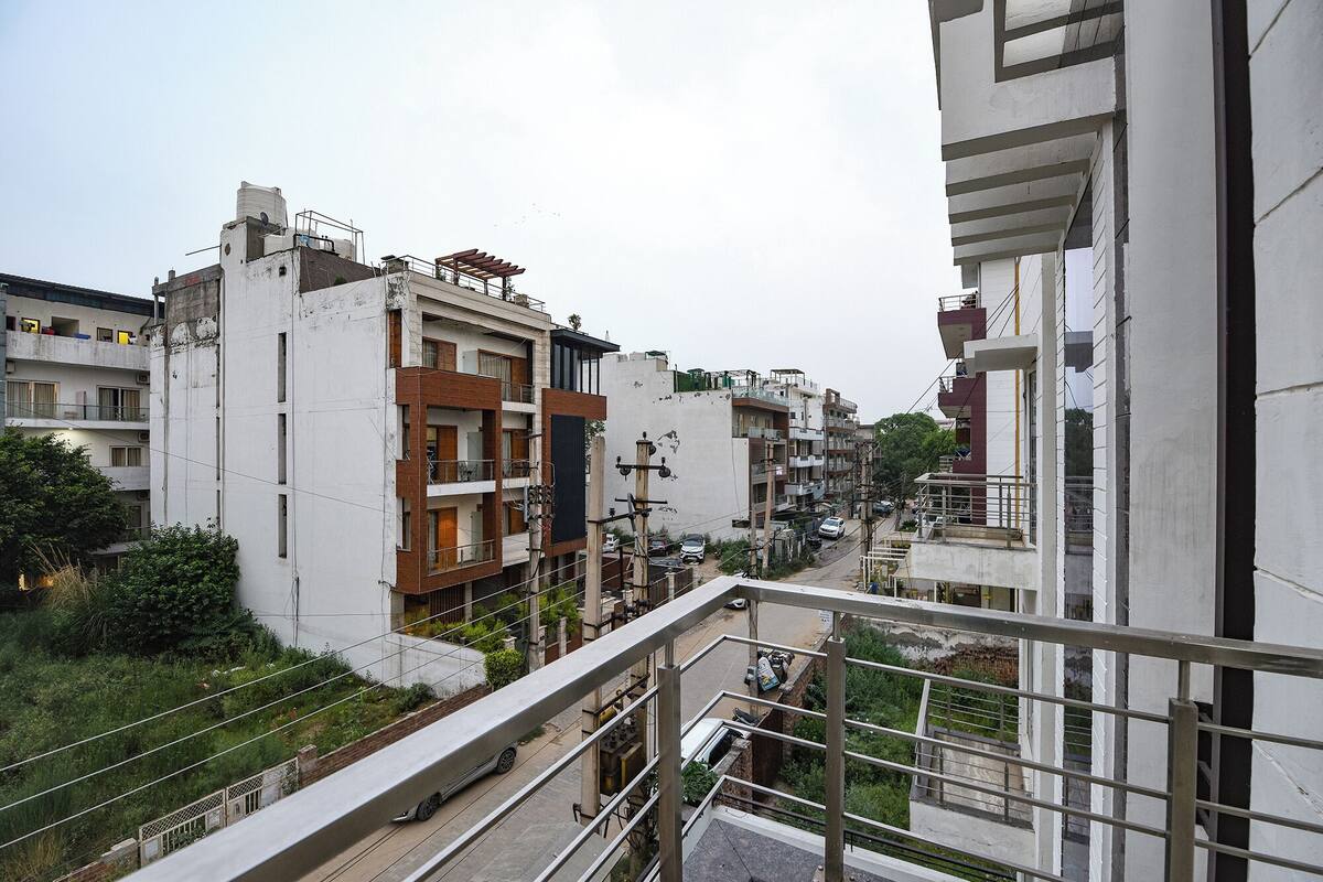 Uitzicht vanaf balkon
