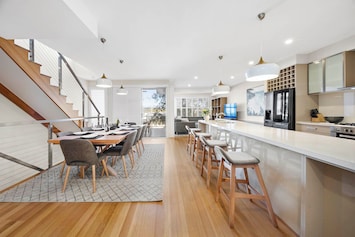 Open plan kitchen/living/dining