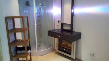 Shower, jetted tub