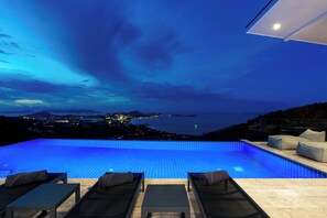 Pool - Luxury Blue Coco Sea View Villa - 4x4 SUV included (Bophut)