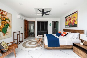 5 bedrooms, WiFi, bed sheets - Luxury Blue Coco Sea View Villa - 4x4 SUV included (Bophut)