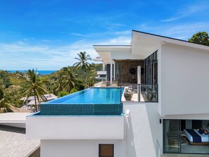 Exterior - Luxury Blue Coco Sea View Villa - 4x4 SUV included (Bophut)