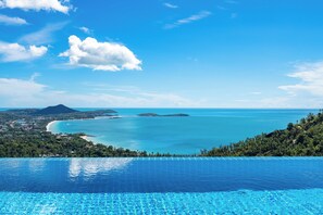 Pool - Luxury Blue Coco Sea View Villa - 4x4 SUV included (Bophut)