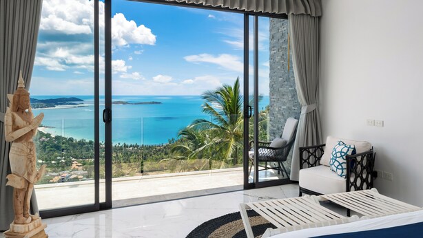 Interior - Luxury Blue Coco Sea View Villa - 4x4 SUV included (Bophut)