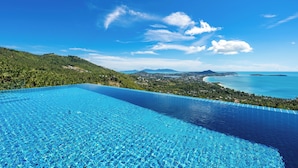 Pool - Luxury Blue Coco Sea View Villa - 4x4 SUV included (Bophut)
