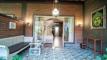 Deluxe Room, Multiple Beds, Balcony, Garden View | Terrace/patio