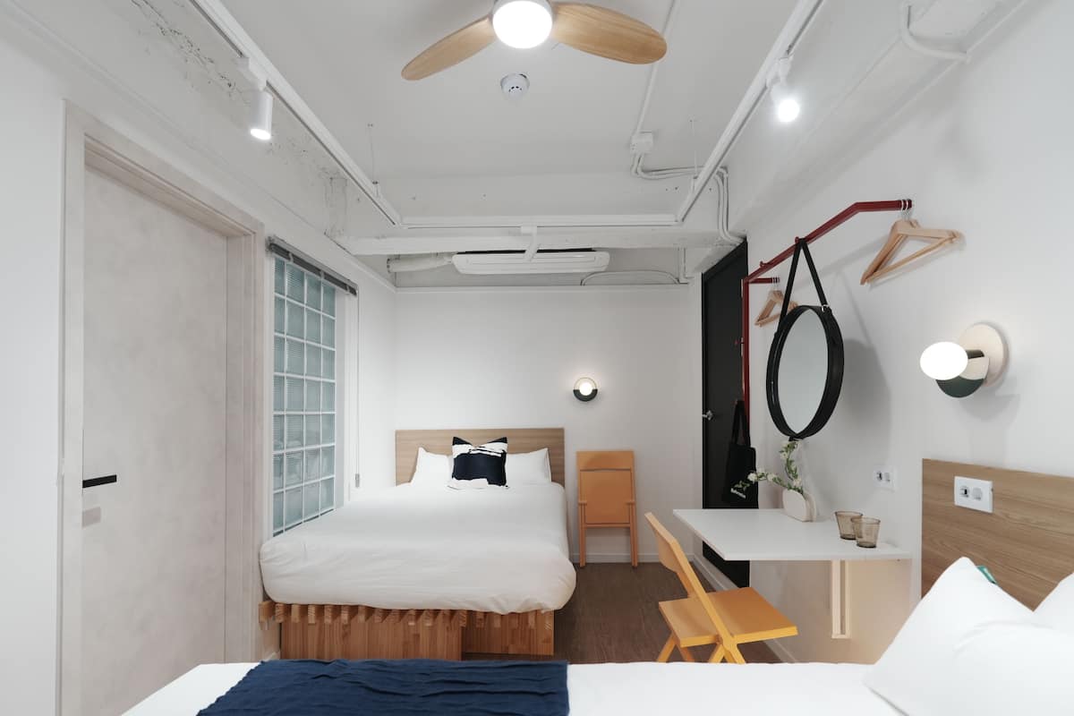 Economy Double or Twin Room, 2 Double Beds | Premium bedding, pillow-top beds, laptop workspace, free WiFi