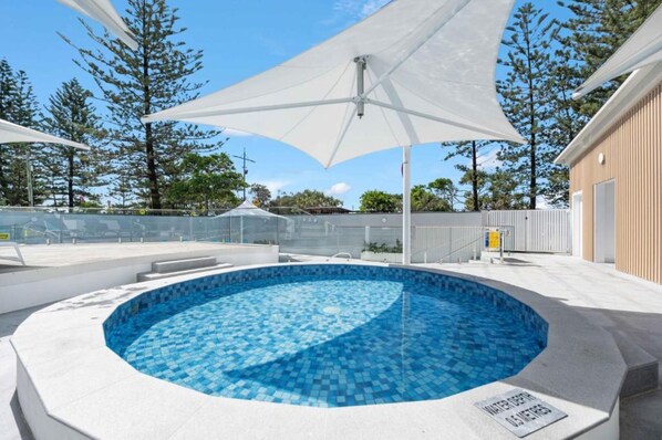 A heated pool
