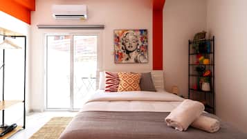 Studiolejlighed - balkon - byudsigt | Premium-sengetøj, individuelt design, individuel indretning